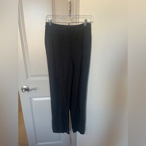 Ann Taylor Side Zip Black Linen Pants